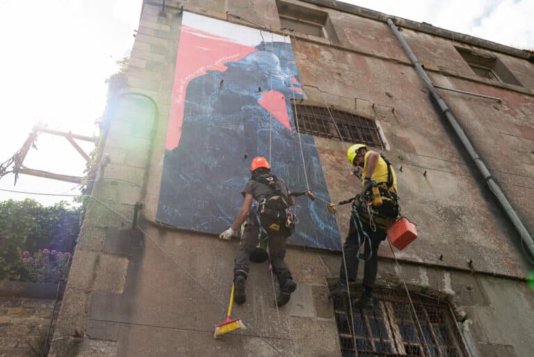 Pose affiches prison Pontaniou Brest - Brest Quimper